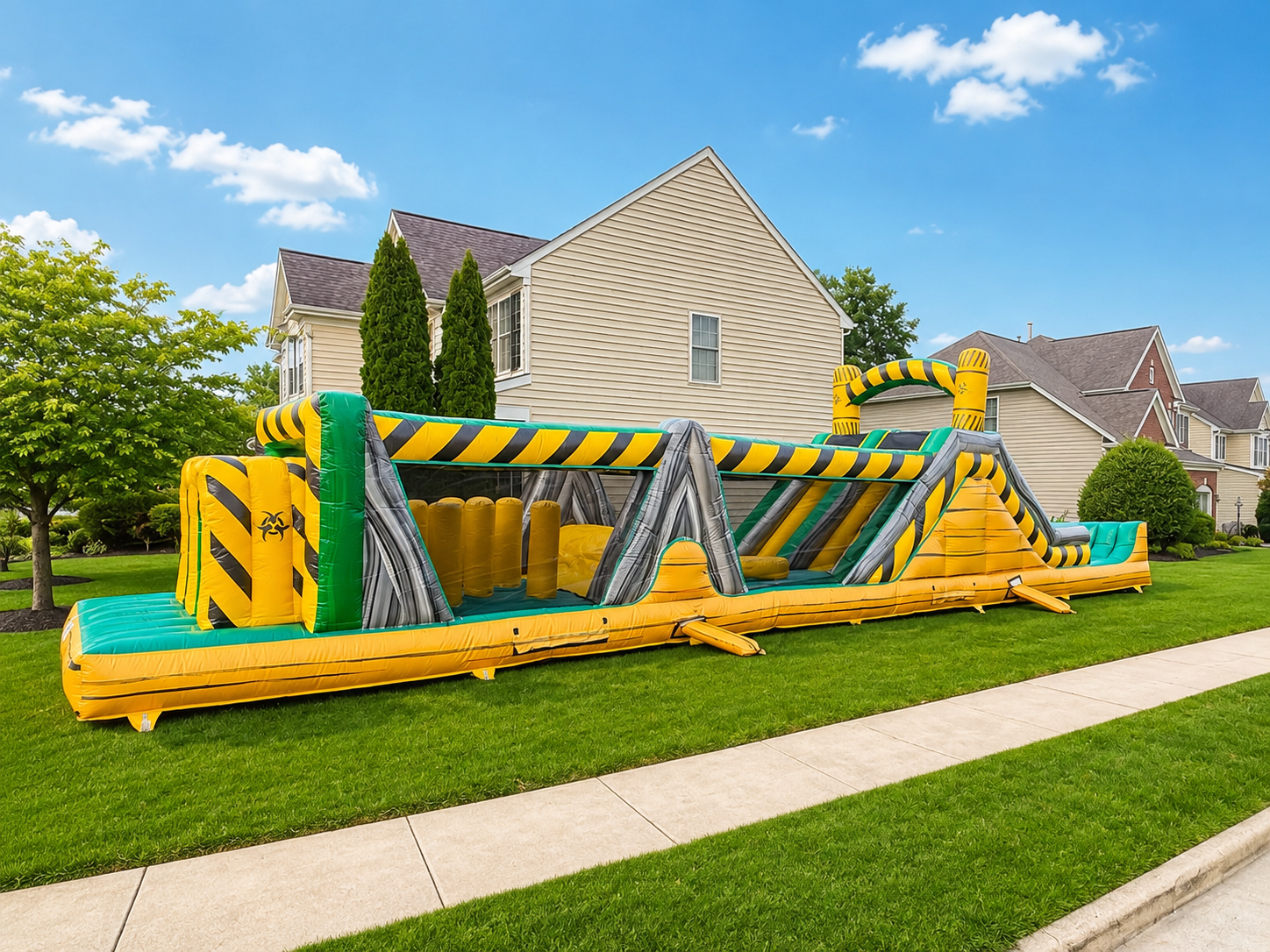 Toxic Revenge inflatable obstacle course rental